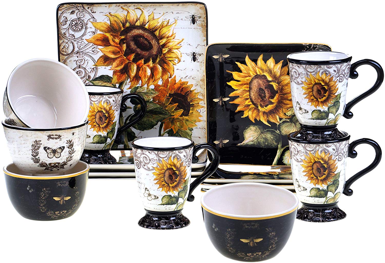 sunflower-kitchen-decor-dinner-set