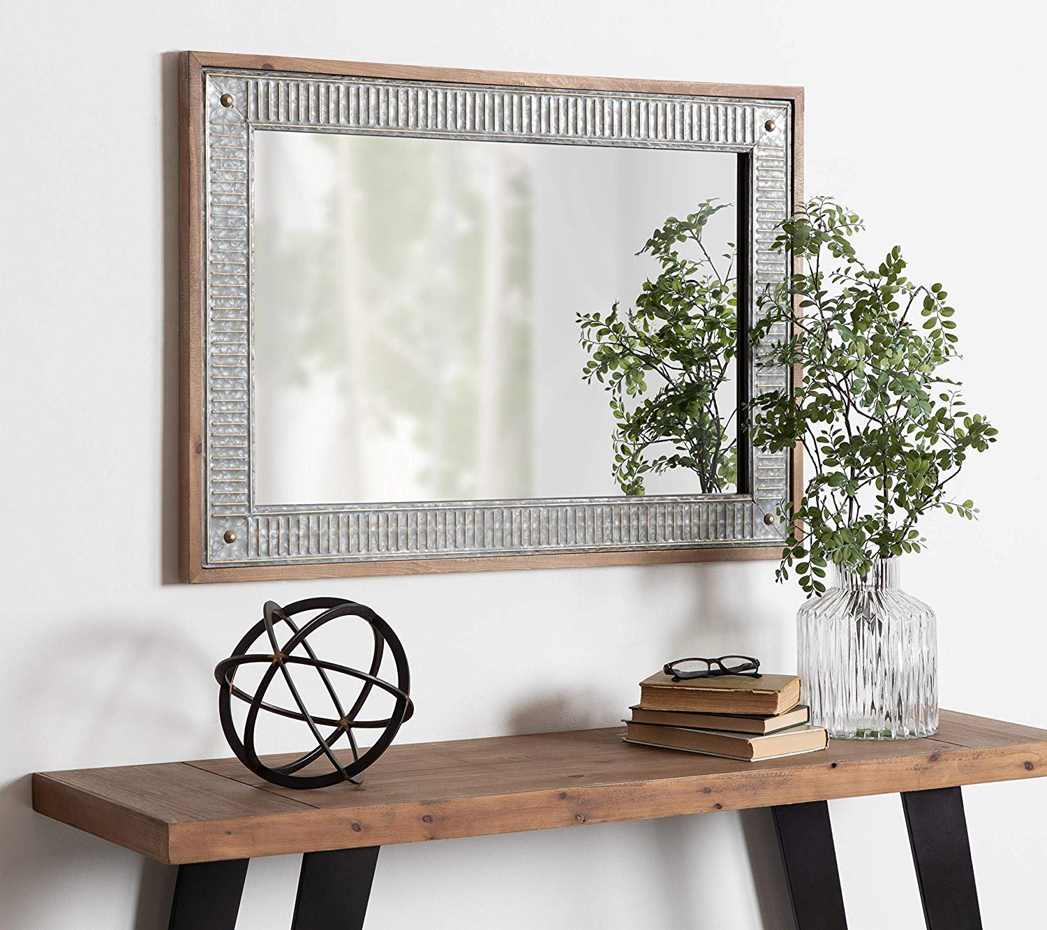 entryway-mirror-metal-wood