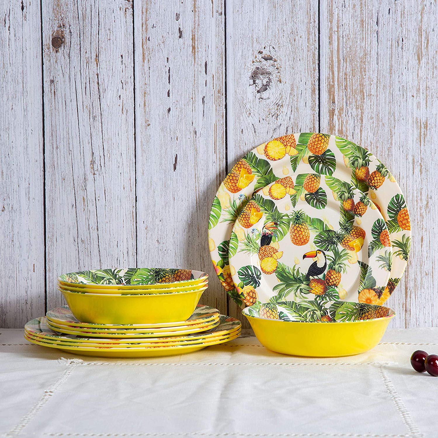 melamine-plastic-dinnerware-pineapple