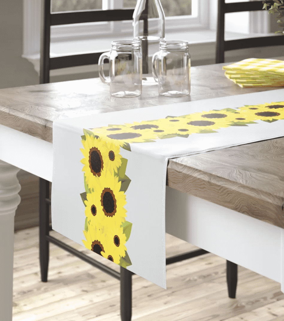 sunflower-kitchen-decor-table runner