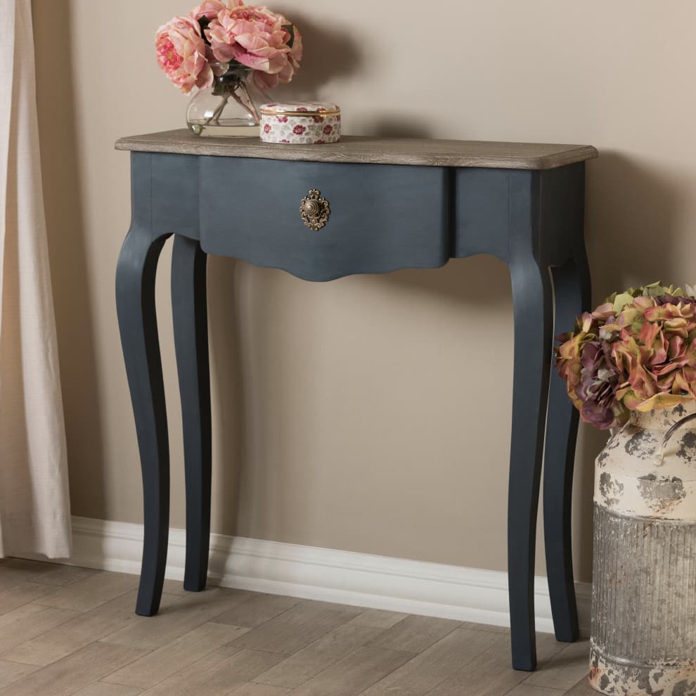 small-entryway-tables-blue-drawer